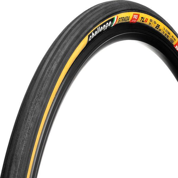 Road-Reifen Strada Pro Handmade TLR Clincher, Challenge, Schwarz/braun, 25-622 - 25-622