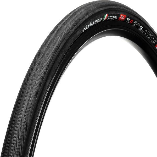 Road-Reifen Strada Pro Handmade TLR Clincher, Challenge, Schwarz/schwarz, 25-622 - 25-622
