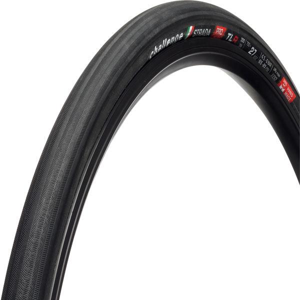 Road-Reifen Strada Pro Handmade TLR Clincher, Challenge, Schwarz/schwarz, 27-622 - 27-622