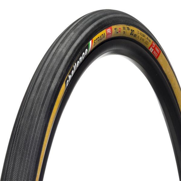 Road-Reifen Strada Pro Handmade TLR Clincher, Challenge, Schwarz/braun, 30-622 - 30-622