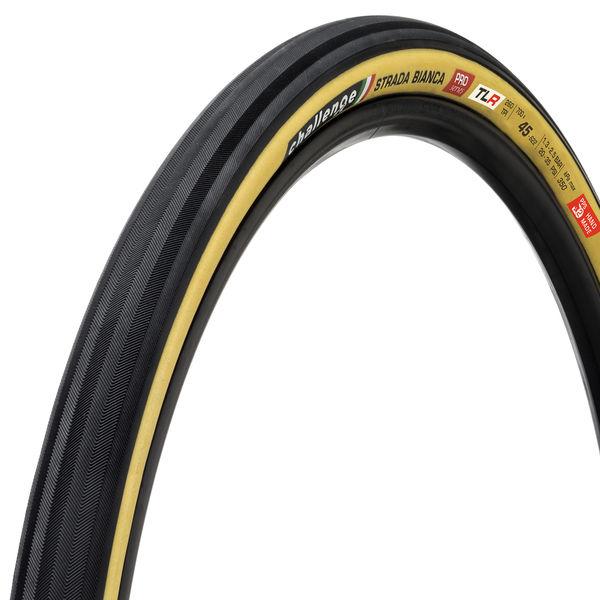 Gravel-Reifen Strada Bianca Pro Handmade TLR Clincher, Challenge, Schwarz/braun, 45-622 - 45-622