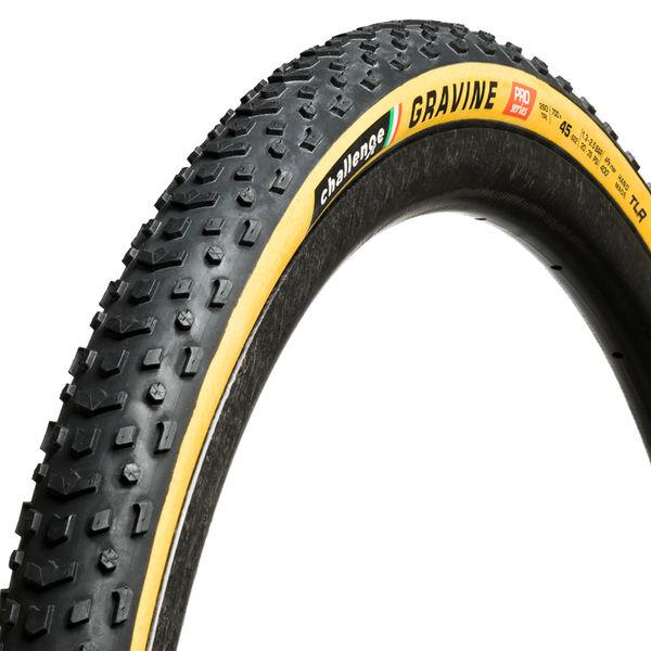 Gravel-Reifen Gravine Pro Handmade TLR Clincher, Challenge, Schwarz/braun, 45-622 - 45-622