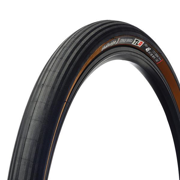Gravel-Reifen Strada Bianca Race TLR Clincher 27,5", Challenge, Schwarz/braun, 46-584 - 46-584