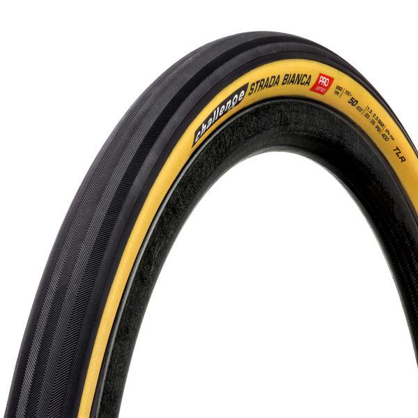 Gravel-Reifen Strada Bianca Pro Handmade TLR Clincher, Challenge, Schwarz/Braun, 50-622 - 50-622