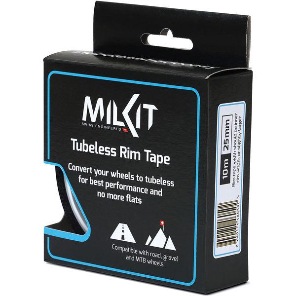 Tubeless Felgenband, milKit, Schwarz/wei&szlig;, 10 m / 25 mm - 10 m / 25 mm