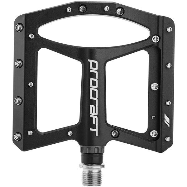 Pedale Flat Grip Advanced CNC, PROCRAFT, Schwarz, 110 x 108 mm - 110 x 108 mm