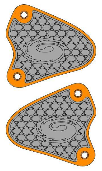 Sohle Mittelteil MTB SRS Spider, SIDI, Grau/gelb, 38-40.5 - 38-40.5