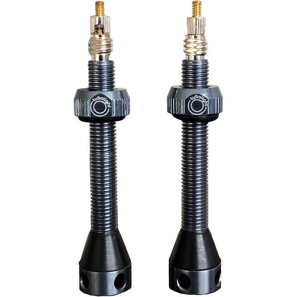 Tubeless-Ventile Aluminium grau, Tubolight, Grau, 50 mm - 50 mm
