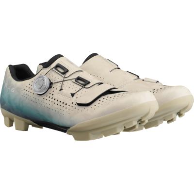 SHIMANO SHIMANO Fahrradschuhe RX600 Herren/Damen Gravel SPD Gr&ouml;&szlig;e 44 Beige/Blau Produktbild 2