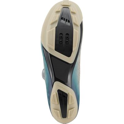 SHIMANO SHIMANO Fahrradschuhe RX600 Herren/Damen Gravel SPD Gr&ouml;&szlig;e 44 Beige/Blau Produktbild 5