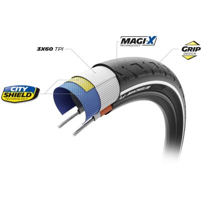 Michelin FALTREIFEN CITY STREET COMP. LINE MAGI-X 55-584 TS Schwarz/Reflex Produktbild 3