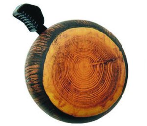 ELECTRA Glocke Domed Ringer Bell Wood braun / schwarz | Motiv: Holz