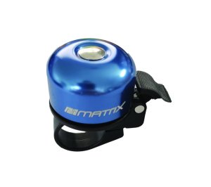 MATRIX Mini-Glocke Alu anodized blau | Motiv: MATRIX-Logo | Durchmesser: 32 mm