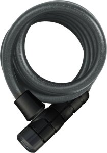 ABUS Spiralkabelschloss Booster 6512K schwarz | Länge: 1800 mm | Durchmesser: 12 mm