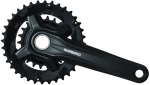 SHIMANO Kettenradgarnitur Altus FCMT2102 2-PIECE schwarz | Kurbellänge: 175 mm | Für Lagerschalen Lagerschalen SM-BB52