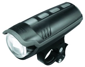 B&M LED-Frontlampe 30 LUX IXON Pure inkl. Halter und Akkus 3 x AA | Befestigung: Lenker | schwarz