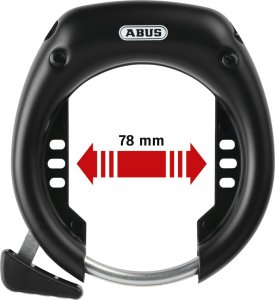 ABUS Rahmenschloss Shield 5650L NR schwarz | Durchmesser: 8,5 mm | Ausführung: für Ballonreifen LHR-3