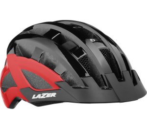 LAZER Helm Compact DLX Freizeit/Trekking Black Red Unisize 54-61 cm